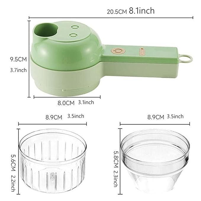 4-in-1 Electric Vegetable Cutter Set for Kitchen Use