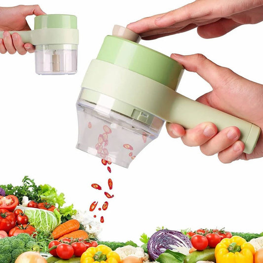 4-in-1 Electric Vegetable Cutter Set for Kitchen Use