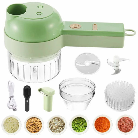 4-in-1 Electric Vegetable Cutter Set for Kitchen Use